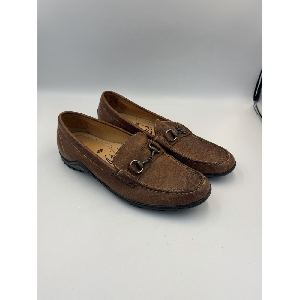 Martin Dingman Countrywear Brown Leather Bit Loafers Vibram Men's 10M Brazil